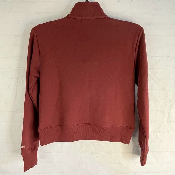 allbirds Anytime Quarter Zip + Sweatpants Burgundy Womens Size S Knit Lounge Set - Picture 5 of 16